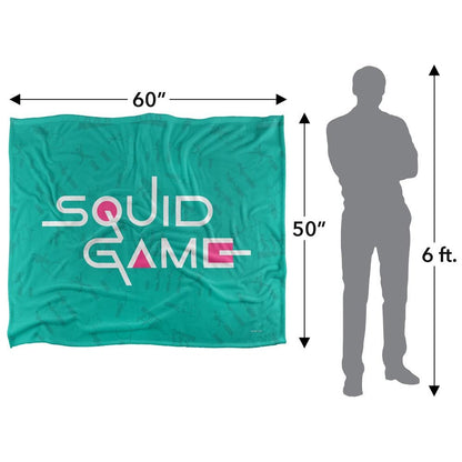 Multicoloured - Pack Shot - Squid Game Logo Blanket