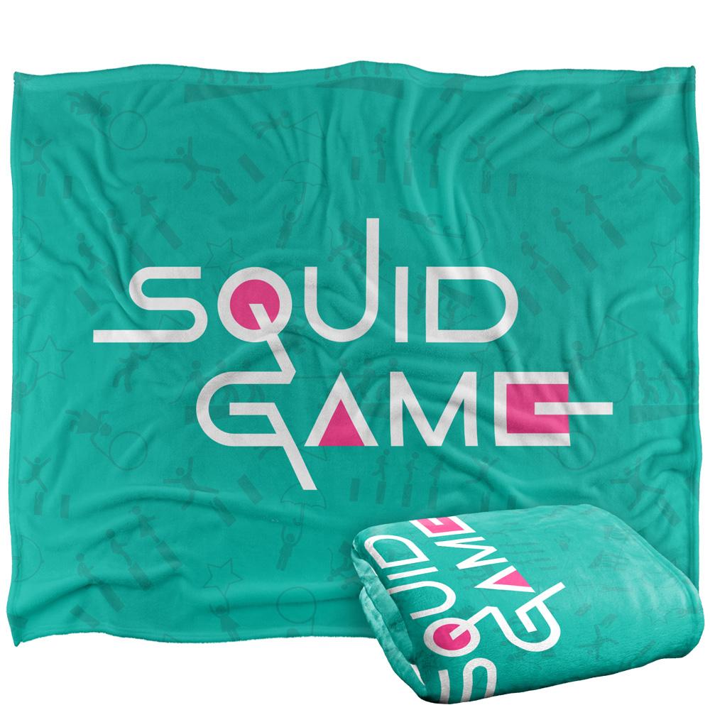 Multicoloured - Back - Squid Game Logo Blanket