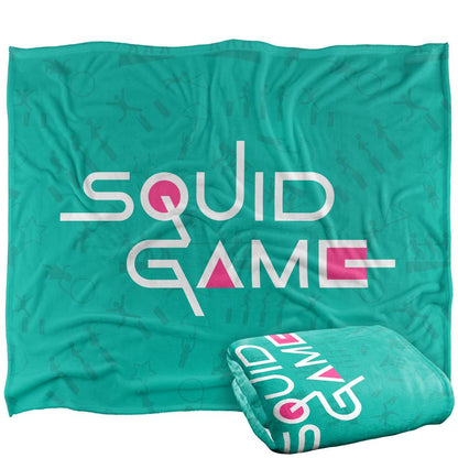 Multicoloured - Back - Squid Game Logo Blanket