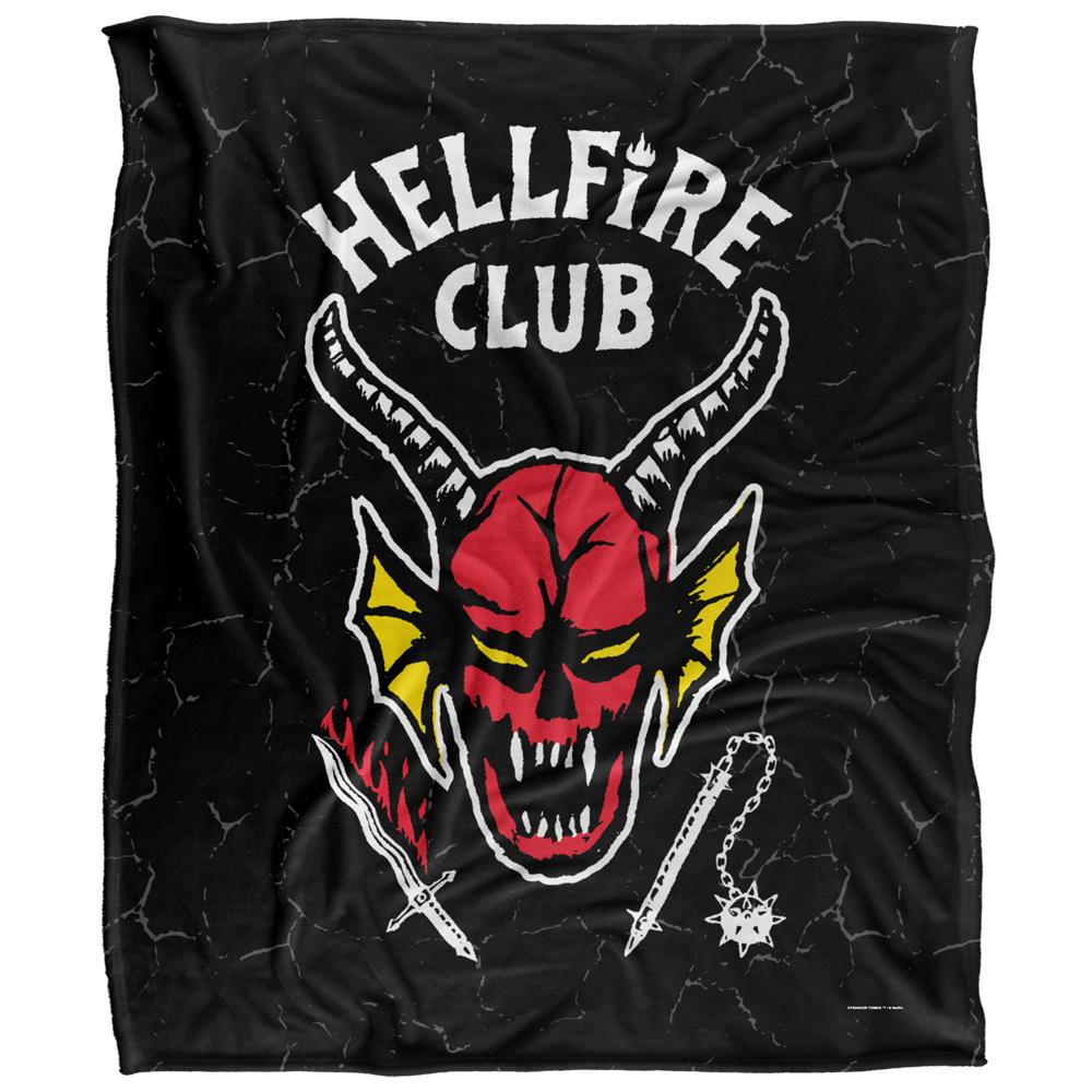 Multicoloured - Front - Stranger Things Hellfire Club Logo Blanket