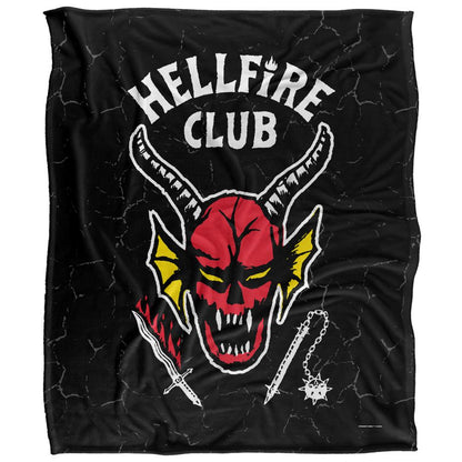 Multicoloured - Front - Stranger Things Hellfire Club Logo Blanket