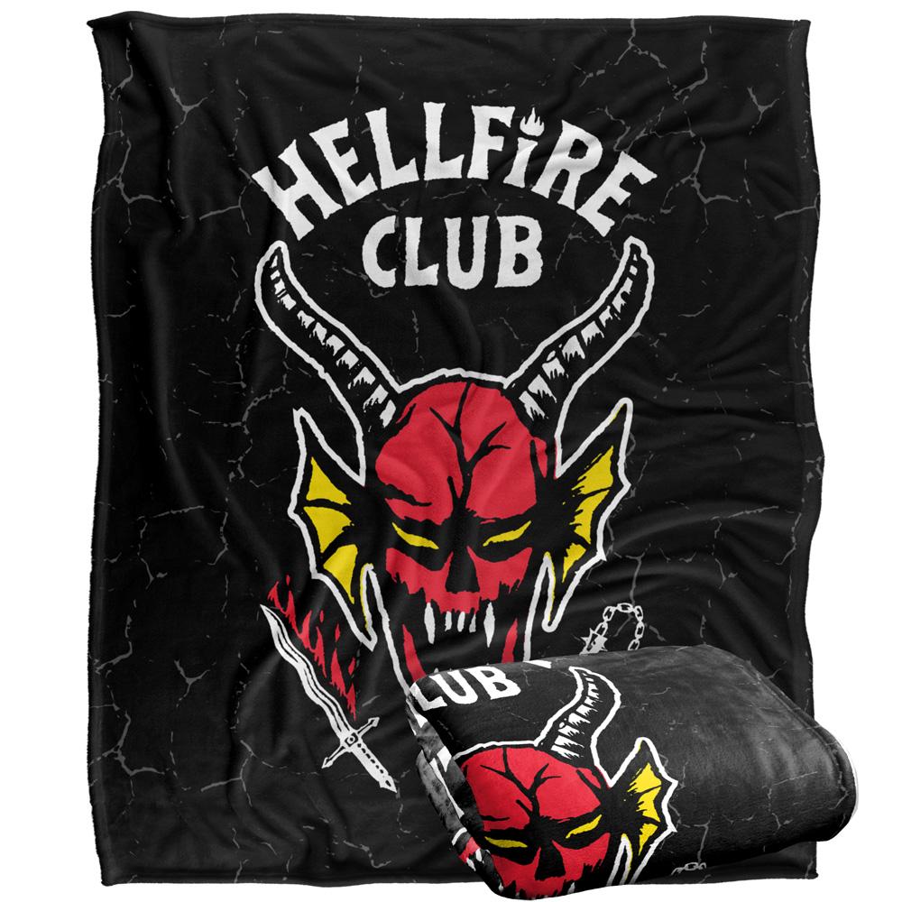 Multicoloured - Back - Stranger Things Hellfire Club Logo Blanket