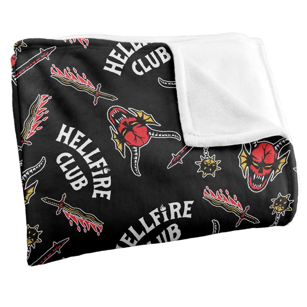 Multicoloured - Side - Stranger Things Hellfire Club All-Over Print Blanket