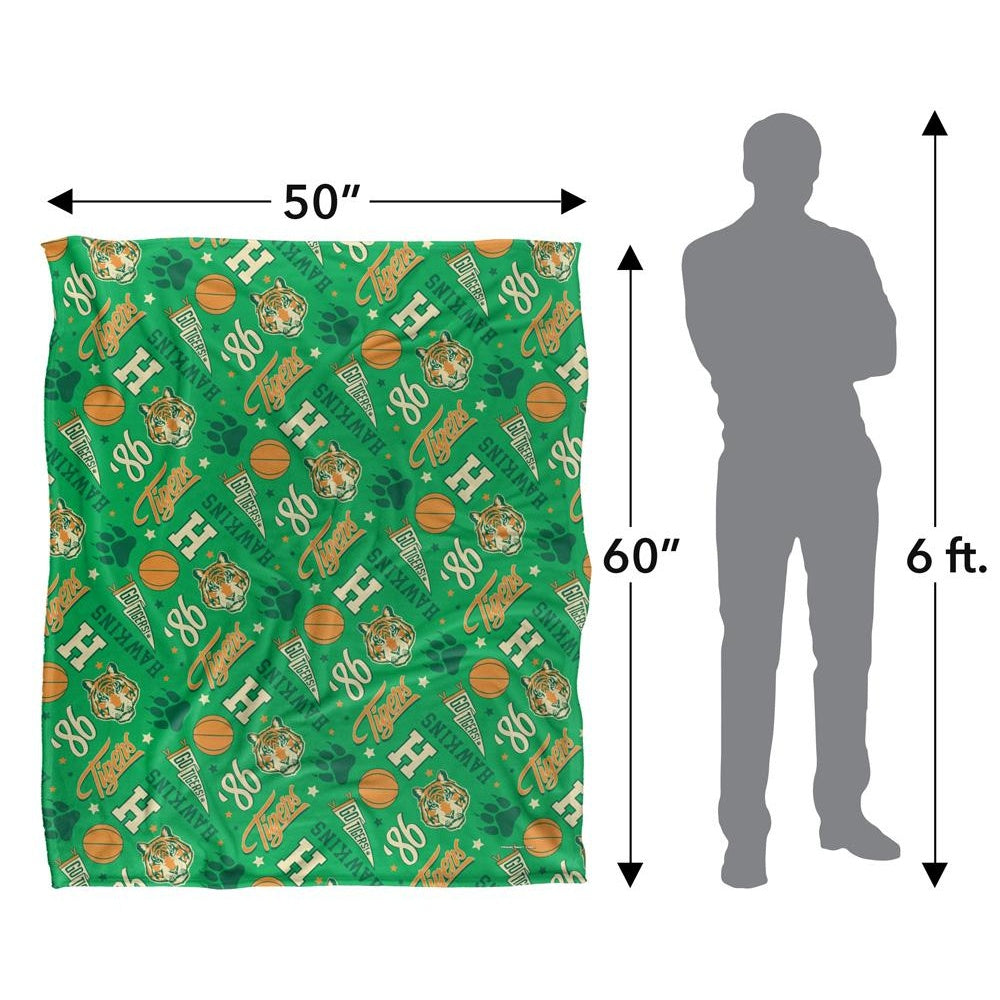 Multicoloured - Pack Shot - Stranger Things Hawkins High Blanket