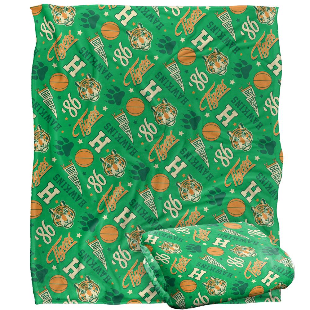 Multicoloured - Back - Stranger Things Hawkins High Blanket