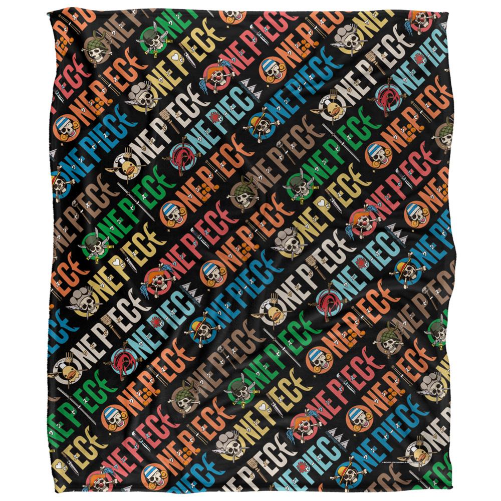 Multicoloured - Front - One Piece Repeat Logo Blanket