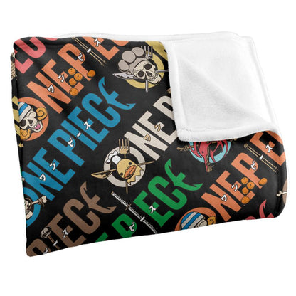 Multicoloured - Side - One Piece Repeat Logo Blanket