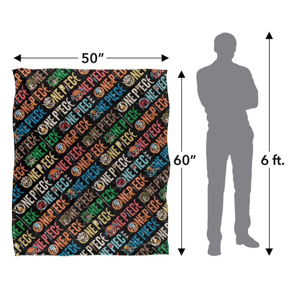 Multicoloured - Pack Shot - One Piece Repeat Logo Blanket