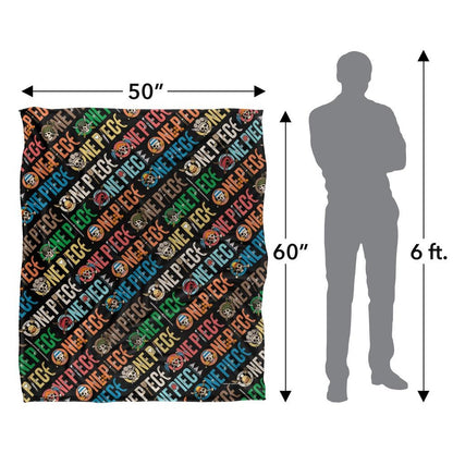 Multicoloured - Pack Shot - One Piece Repeat Logo Blanket