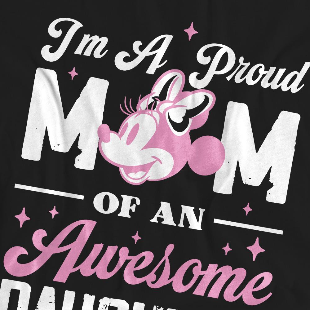 Black - Pack Shot - Minnie Mouse Unisex Adult Proud Mom, Awesome Daughter T-Shirt