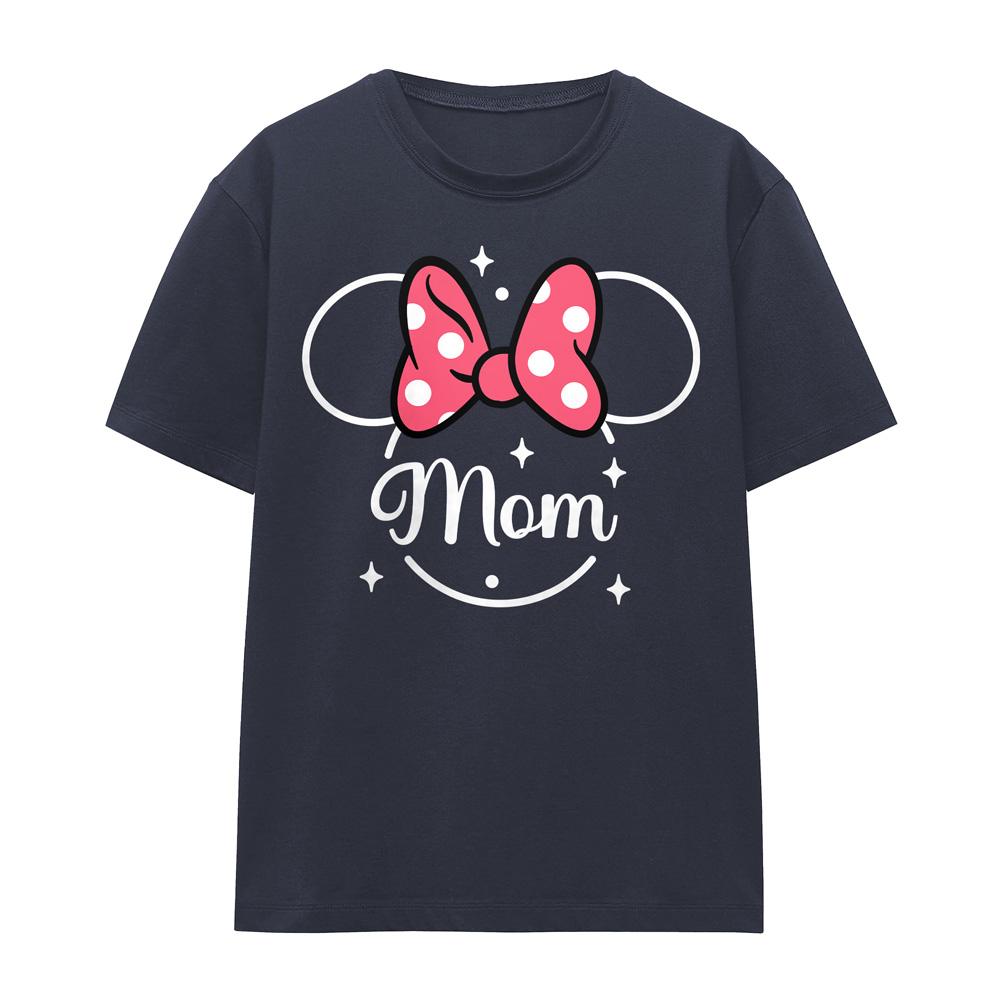 Deep Navy - Front - Minnie Mouse Unisex Adult Mom T-Shirt