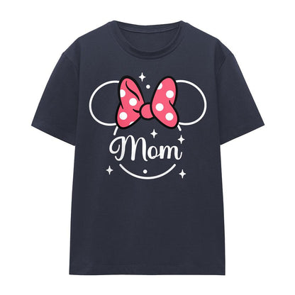 Deep Navy - Front - Minnie Mouse Unisex Adult Mom T-Shirt