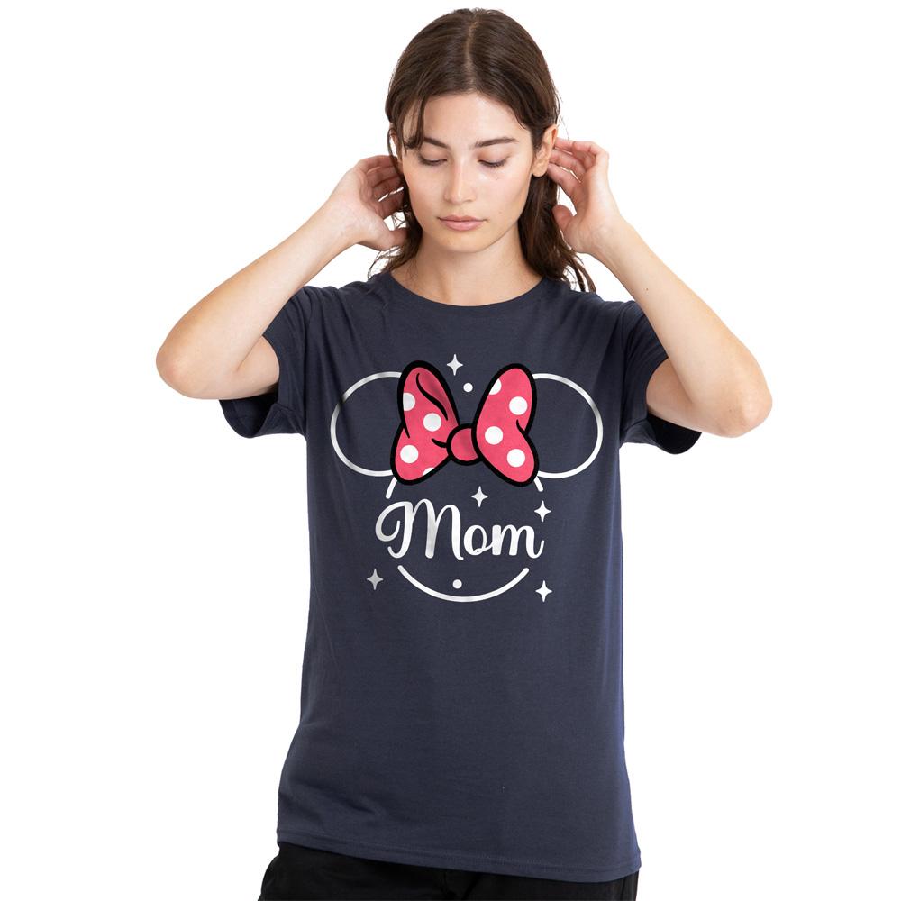 Deep Navy - Side - Minnie Mouse Unisex Adult Mom T-Shirt