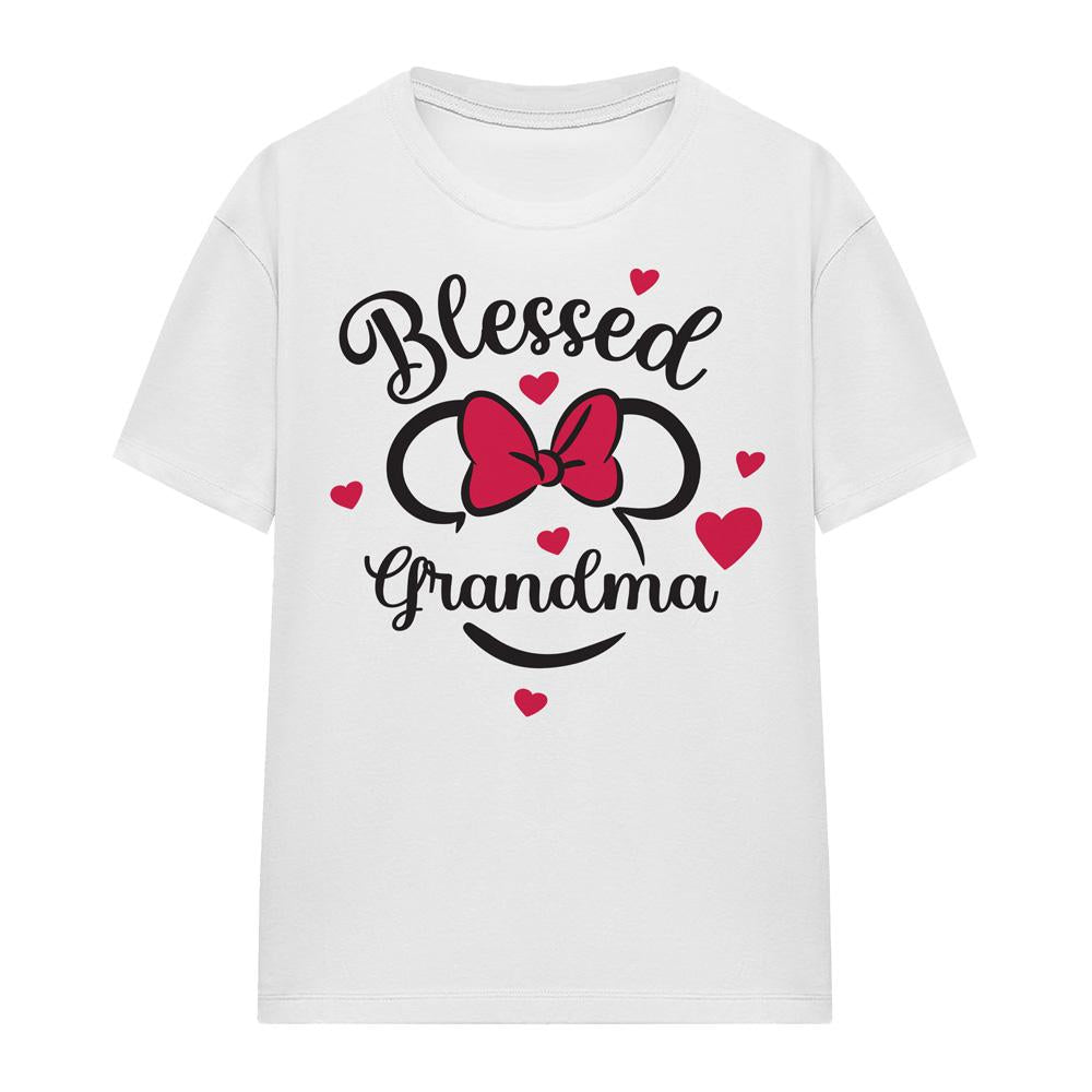 White - Front - Minnie Mouse Unisex Adult Blessed Grandma T-Shirt