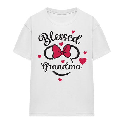 White - Front - Minnie Mouse Unisex Adult Blessed Grandma T-Shirt