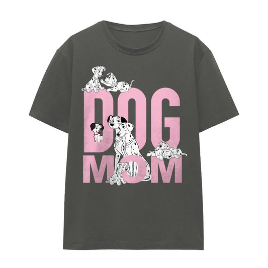 Light Graphite - Front - 101 Dalmatians Unisex Adult Dog Mom T-Shirt