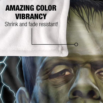 Multicoloured - Lifestyle - Universal Monsters Head Frankenstein Blanket