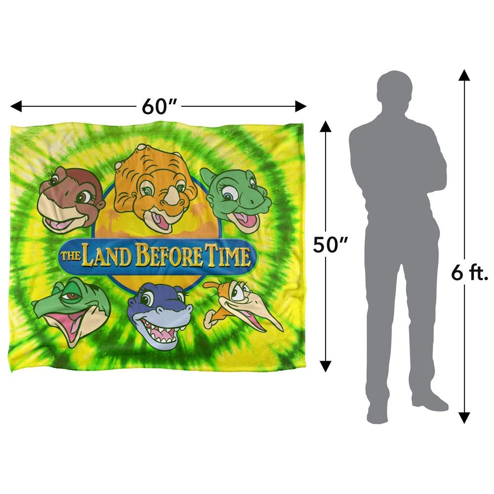 Multicoloured - Pack Shot - The Land Before Time Character Heads Blanket