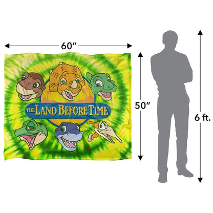 Multicoloured - Pack Shot - The Land Before Time Character Heads Blanket