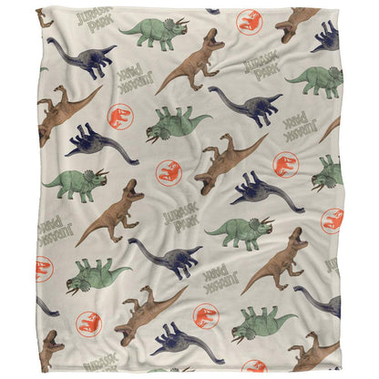 Multicoloured - Front - Jurassic Park All-Over Print Blanket