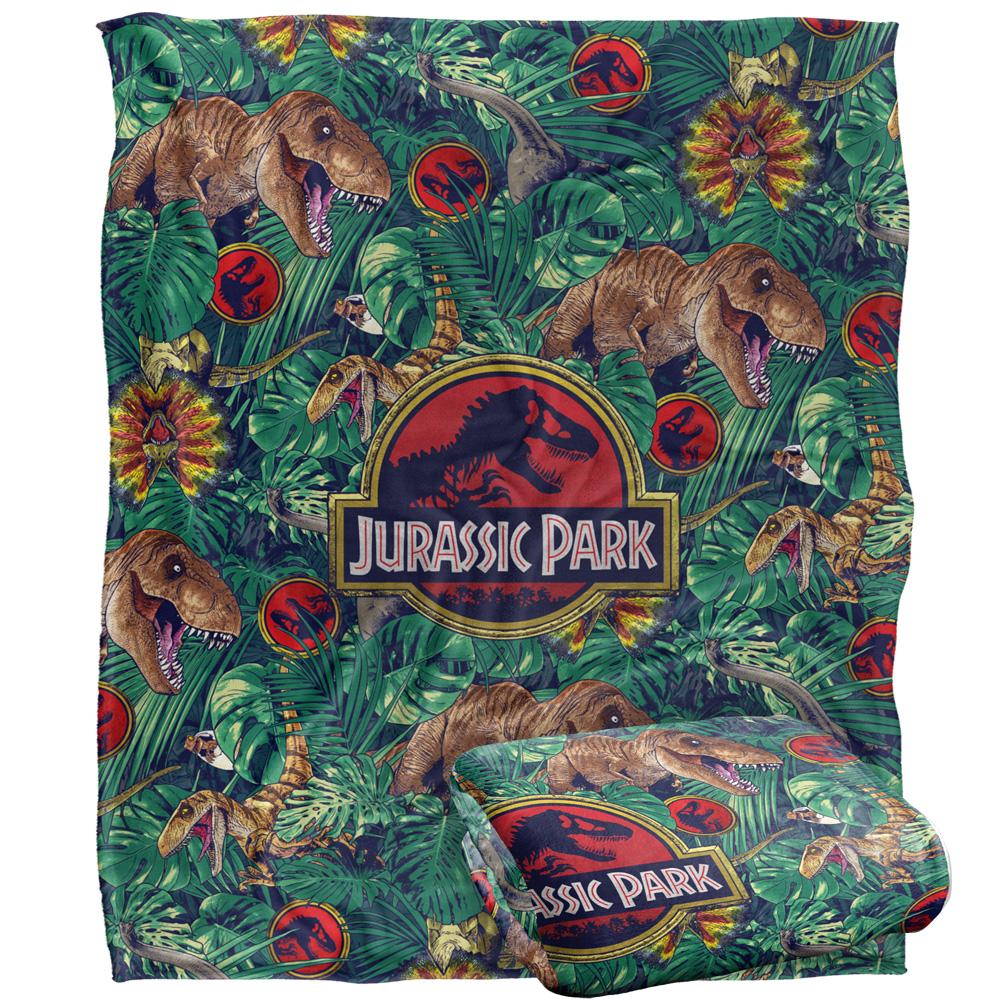 Multicoloured - Back - Jurassic Park Tropical Blanket
