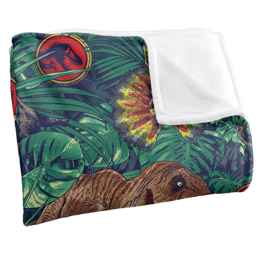Multicoloured - Side - Jurassic Park Tropical Blanket