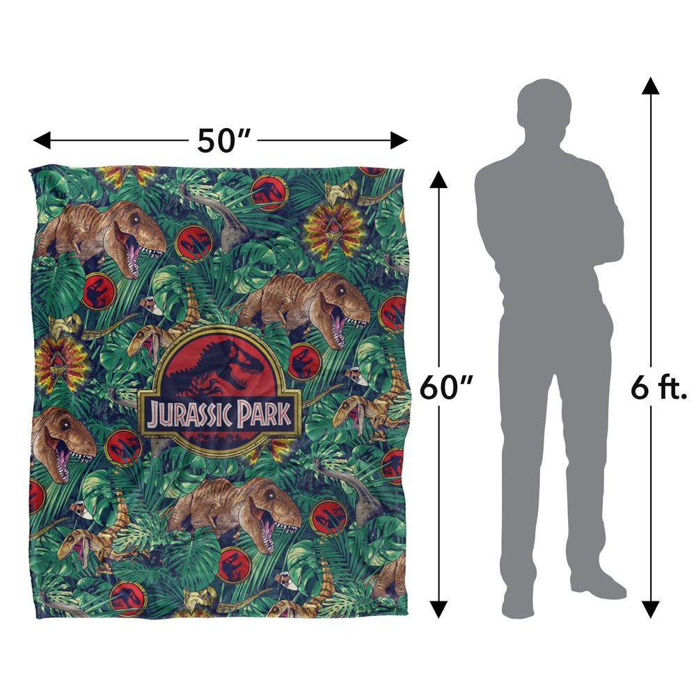 Multicoloured - Pack Shot - Jurassic Park Tropical Blanket