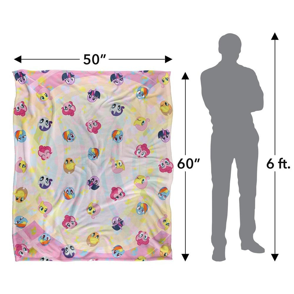 Multicoloured - Pack Shot - My Little Pony Faces Blanket