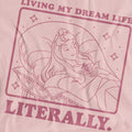 Powder Rose - Pack Shot - Sleeping Beauty Unisex Adult Living My Dream Life T-Shirt