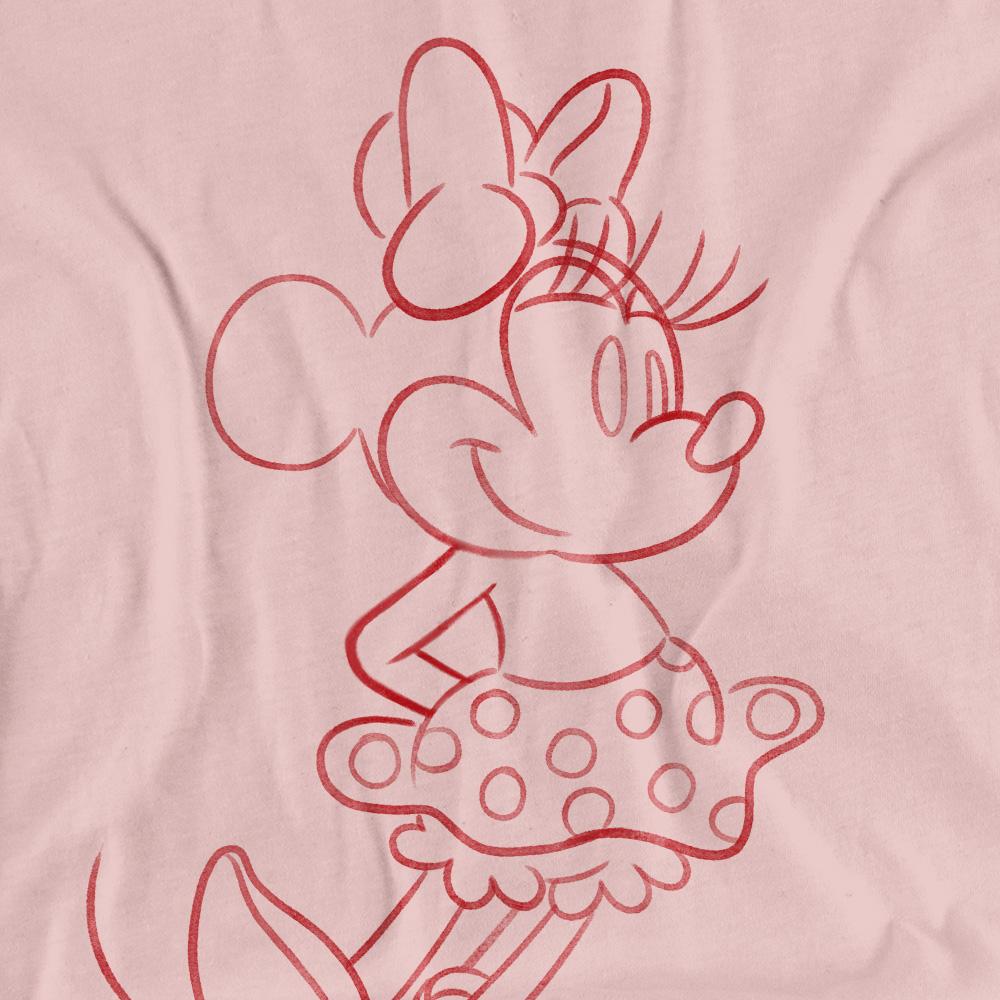 Powder Rose - Pack Shot - Disney Classics Unisex Adult Minnine Mouse Sketch T-Shirt
