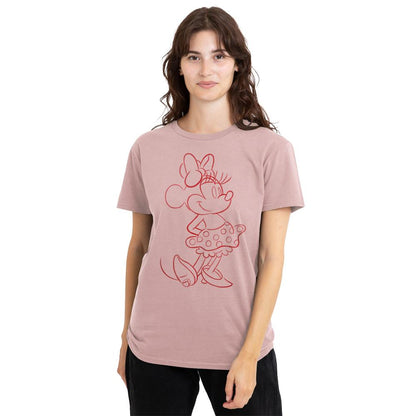 Powder Rose - Side - Disney Classics Unisex Adult Minnine Mouse Sketch T-Shirt
