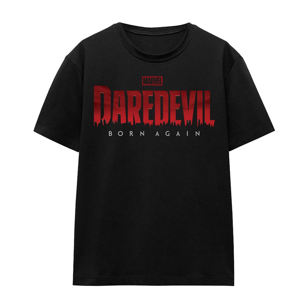 Black - Front - Daredevil Unisex Adult Born Again Logo T-Shirt