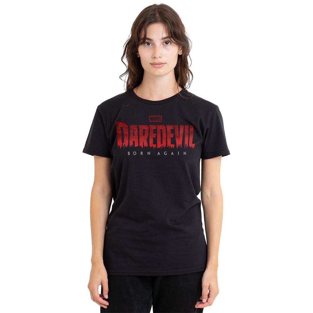 Black - Side - Daredevil Unisex Adult Born Again Logo T-Shirt