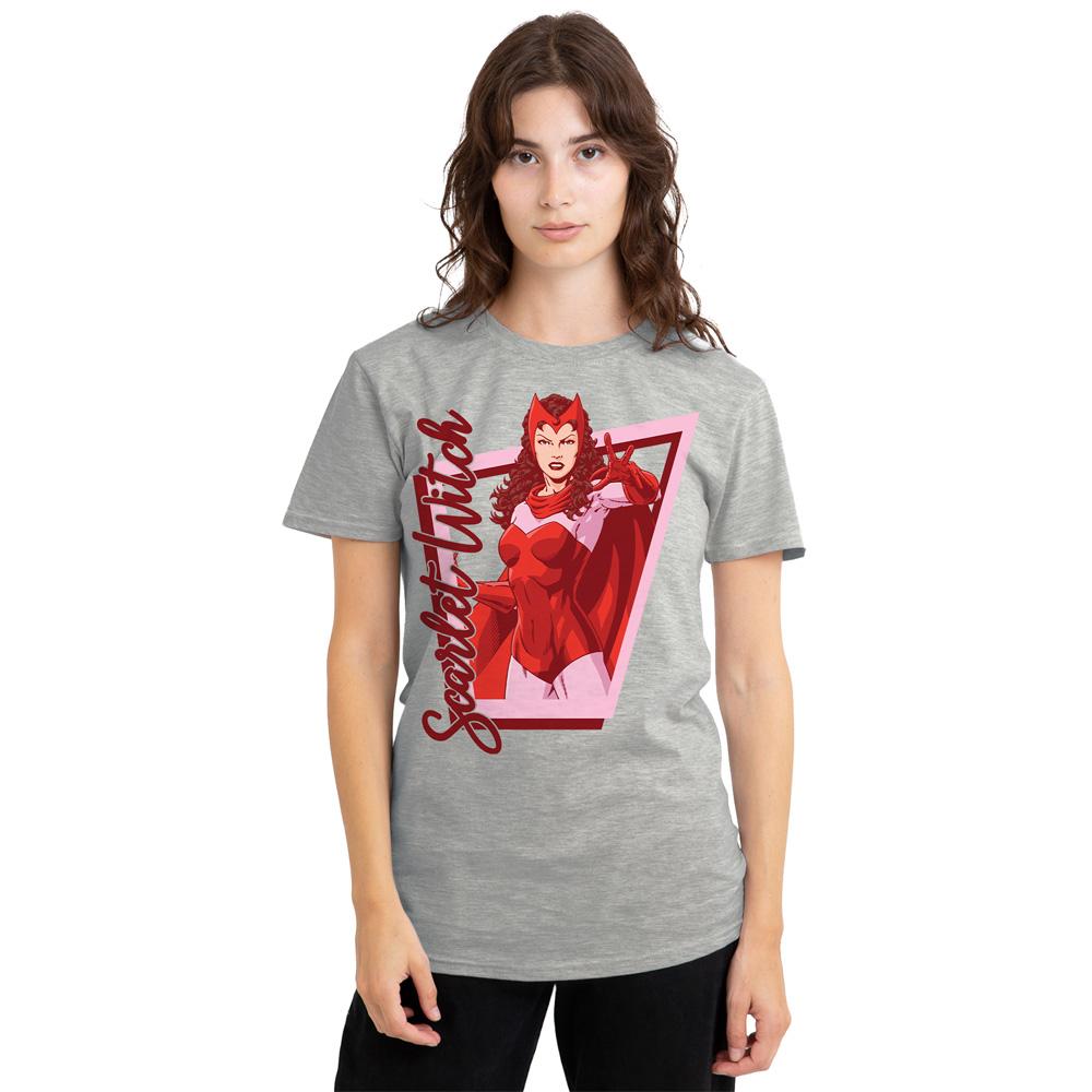 Sport Heather - Side - Marvel Unisex Adult Scarlet Witch Pose T-Shirt