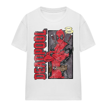 White - Front - Deadpool Unisex Adult I Said Mumble T-Shirt
