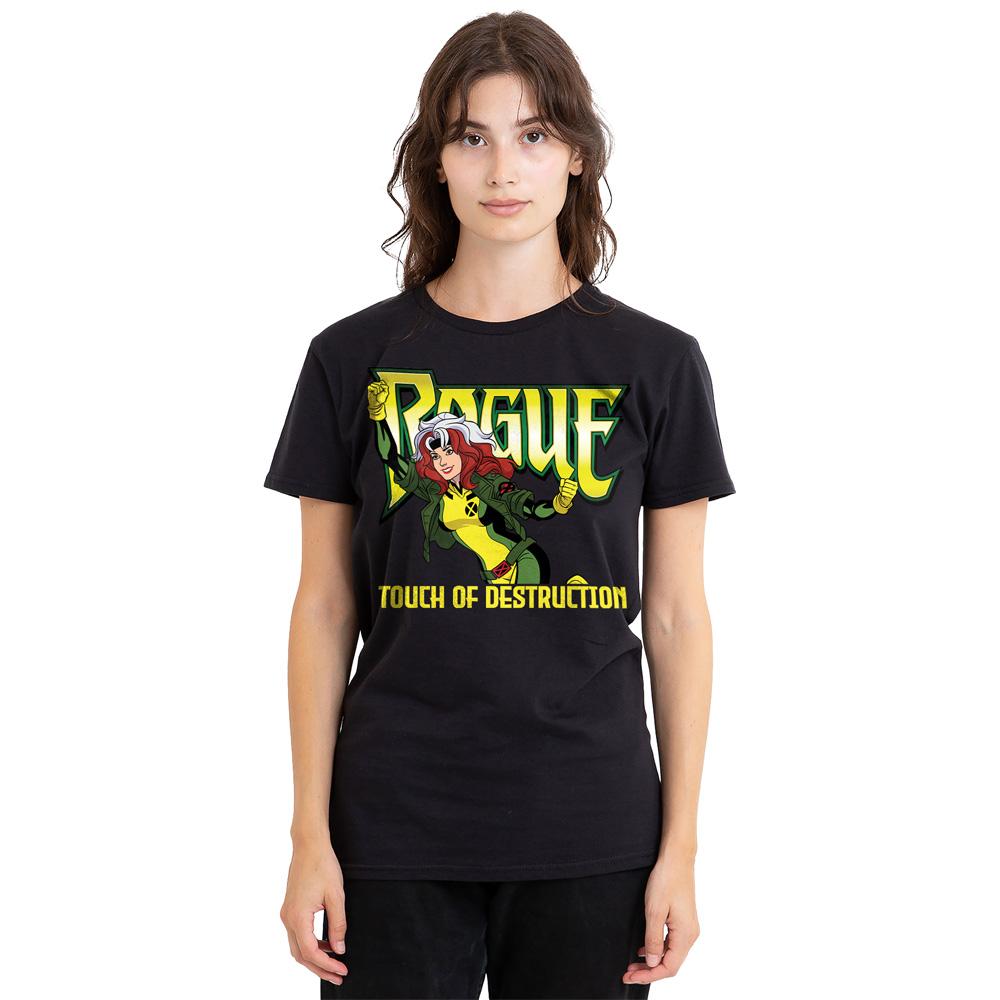 Black - Side - X-Men 97 Unisex Adult Touch Of Destruciton Rogue T-Shirt