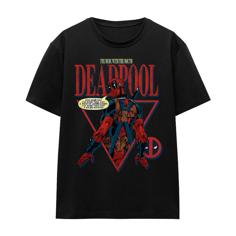 Black - Front - Deadpool Unisex Adult Cover Candy T-Shirt