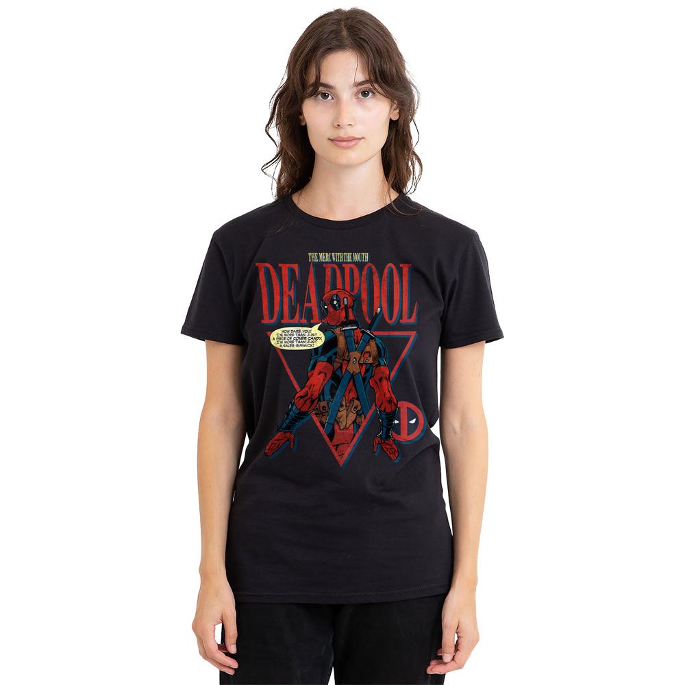 Black - Side - Deadpool Unisex Adult Cover Candy T-Shirt