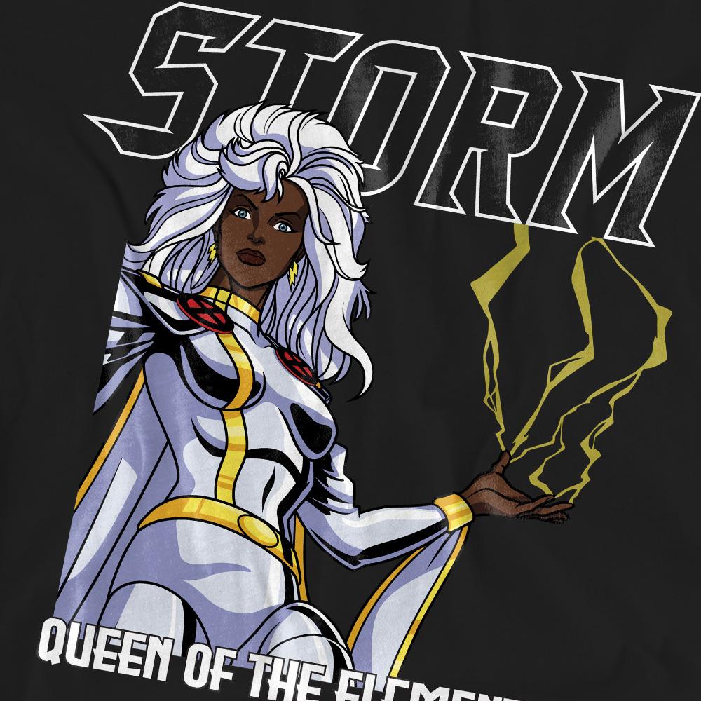 Black - Pack Shot - X-Men Unisex Adult Queen Of The Elements Storm T-Shirt
