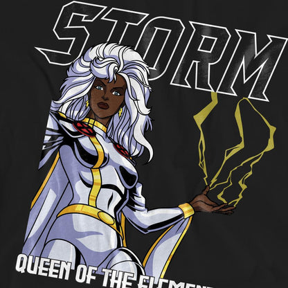 Black - Pack Shot - X-Men Unisex Adult Queen Of The Elements Storm T-Shirt