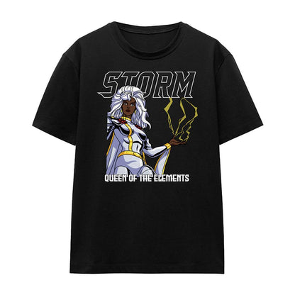 Black - Front - X-Men Unisex Adult Queen Of The Elements Storm T-Shirt