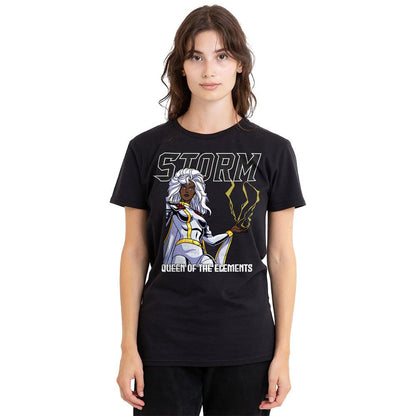 Black - Side - X-Men Unisex Adult Queen Of The Elements Storm T-Shirt