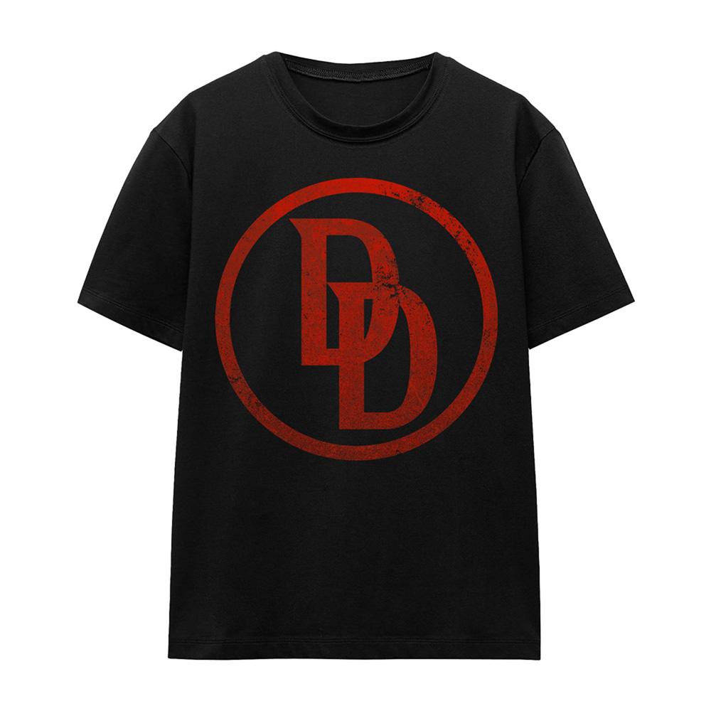 Black - Front - Daredevil Unisex Adult Logo T-Shirt