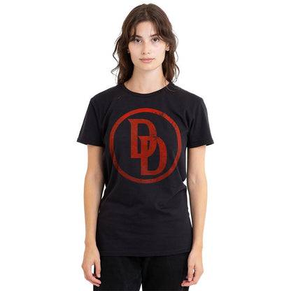 Black - Side - Daredevil Unisex Adult Logo T-Shirt