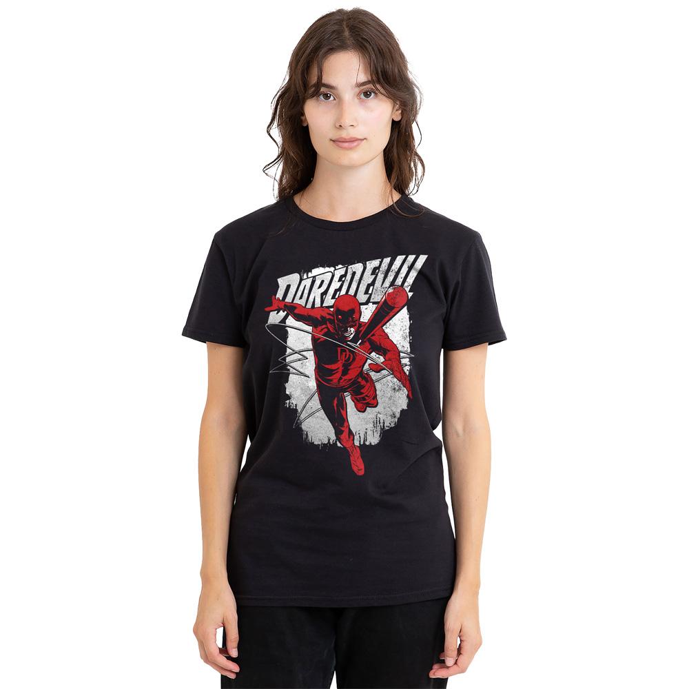 Black - Side - Daredevil Unisex Adult Nunchucks T-Shirt