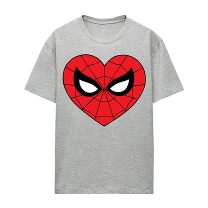 Sport Heather - Front - Spider-Man Unisex Adult Heart T-Shirt