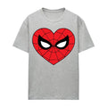 Sport Heather - Front - Spider-Man Unisex Adult Heart T-Shirt