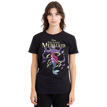 Black - Side - Little Mermaid Unisex Adult Ariel & Ursula Anime T-Shirt