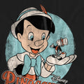 Black - Pack Shot - Pinocchio Unisex Adult Vintage T-Shirt