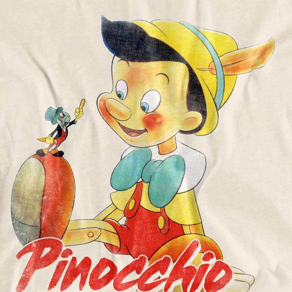 Natural - Pack Shot - Pinocchio Unisex Adult Watercolour T-Shirt